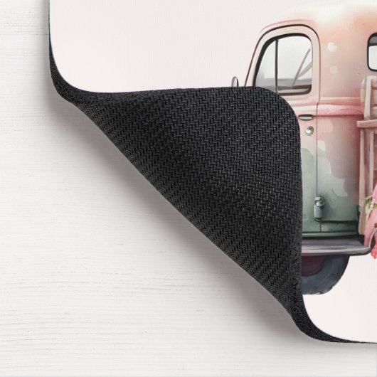 Pink Vintag Bauer Truck Mousepad (Ecke)
