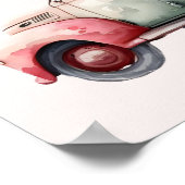 Pink Vintag Bauer Truck Poster (Ecke)