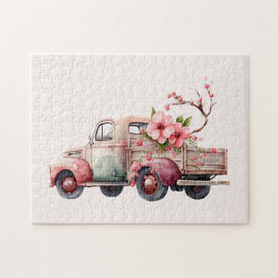 Pink Vintag Bauer Truck Puzzle