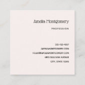 Pink Vintag Bauer Truck Quadratische Visitenkarte (Rückseite)