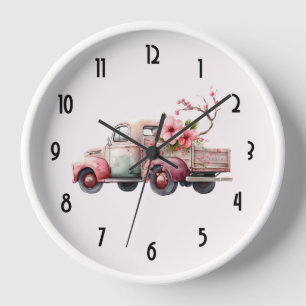 Pink Vintag Bauer Truck Uhr