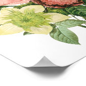 Pink Vintag Bouquet Poster (Ecke)