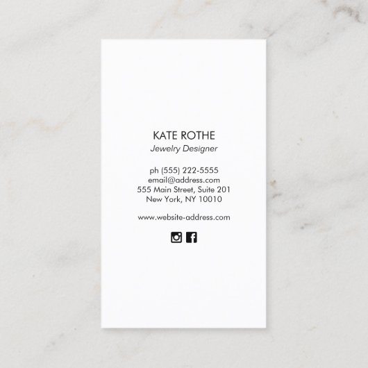 Pink Vintag Butterfly Business Card Visitenkarte (Rückseite)