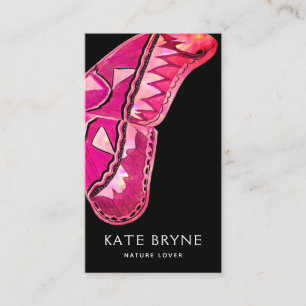 Pink Vintag Butterfly Business Card Visitenkarte