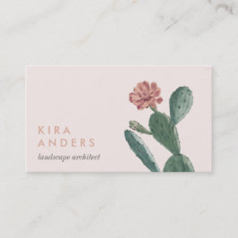 Pink Vintag Cactus Business Cards Visitenkarte