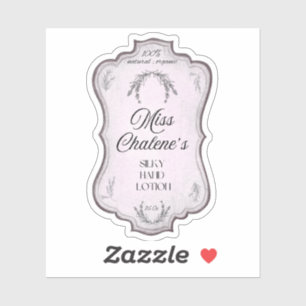 Pink Vintag Chamomile Lotion Antique Jar Flasche Aufkleber