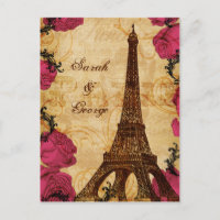 Pink Vintag eiffel turm Paris vielen Dank
