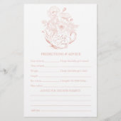 Pink Vintag Floral Vorhersagen Kinderduschenspiel (Vorderseite)