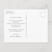 Pink Vintag Floral Weihnachten Postkarte mit Foto (Rückseite)