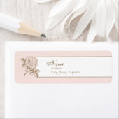 Pink Vintag French Return Address Label (Insitu)