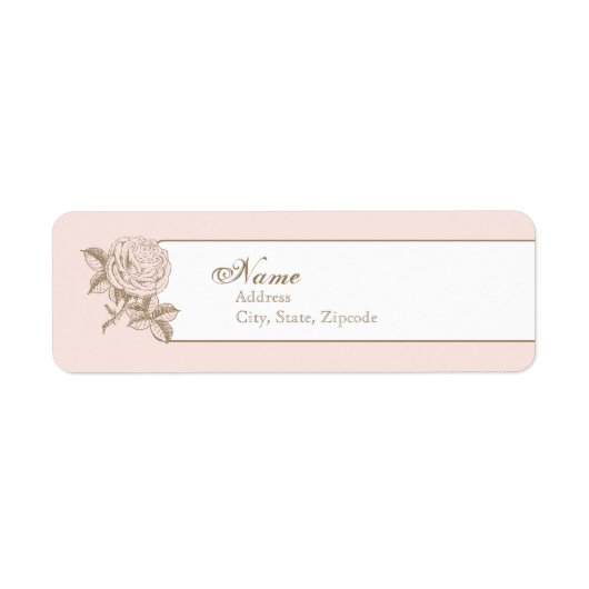 Pink Vintag French Return Address Label (Vorne)