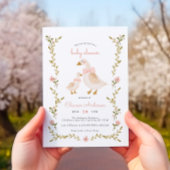 Pink Vintag Girl Baby Dusche Einladung