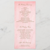 Pink Vintag Gold Confetti Hochzeitsprogramme Programm (Rückseite)