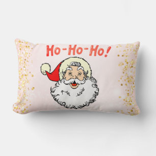 Pink Vintag Jolly Santa Lächeln Weihnachten Lendenkissen