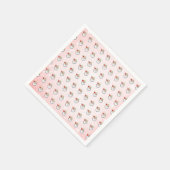 Pink Vintag Jolly Santa Lächeln Weihnachten Serviette (Ecke)