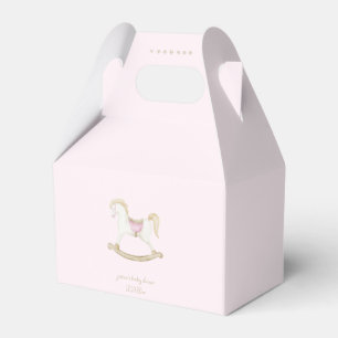 Pink Vintag Rocking Horse Cowgirl Babydusche Geschenkschachtel