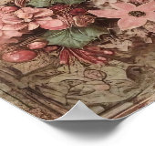 Pink Vintag Santa Poster (Ecke)