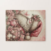 Pink Vintag Santa Puzzle (Horizontal)