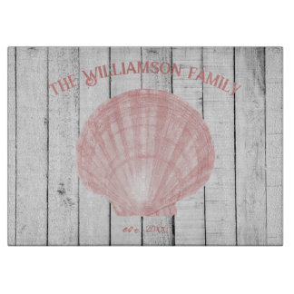 Pink Vintag Scallop Muschel Cutting Board Schneidebrett