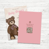 Pink Vintag Teddy Bear Custom Baby Dusche Einladung