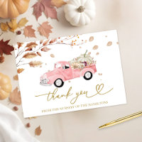 Pink Vintag Truck Fall Baby Dusche Danke
