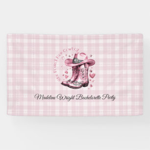 Pink Vintag Western Cowgirl Bachelorette Banner