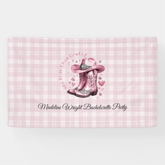 Pink Vintag Western Cowgirl Bachelorette Banner (Horizontal)