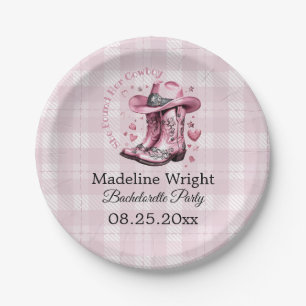 Pink Vintag Western Cowgirl Bachelorette Teller