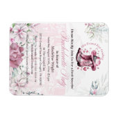 Pink Vintag Western Cowgirl Junggeselinnen-Abschie Magnet (Horizontal)