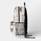 Pink Vintag Whimsical Botanical Bedruckter Rucksack (Rechts)