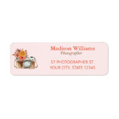 Pink Vintage Aquarellkamera Fotorückgabe (Vorne)