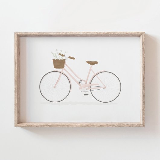 Pink Vintage Bike Poster