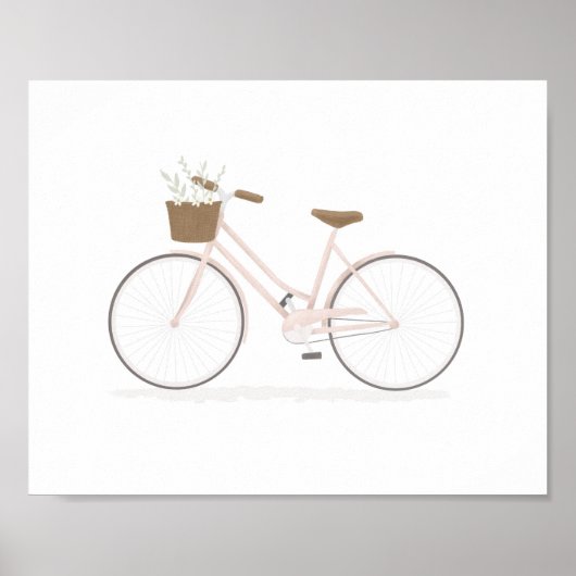 Pink Vintage Bike Poster (Vorne)