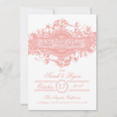 PINK VINTAGE BLUME SAVE THE DATE (Vorderseite)