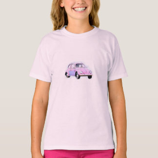  Pink Vintage Car  T-Shirt