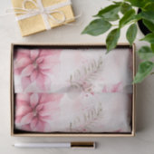 Pink Vintage Christmas Poinsettias Seidenpapier (Geschenk)