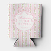 Pink Vintage Fancy Floral Bridal Shower Favor Dosenkühler (Vorderseite)
