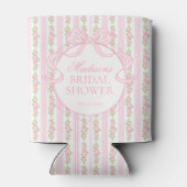 Pink Vintage Fancy Floral Bridal Shower Favor Dosenkühler (Rückseite)