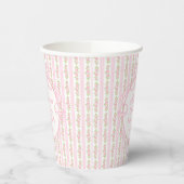 Pink Vintage Fancy Floral Bridal Shower Pappbecher (Links)