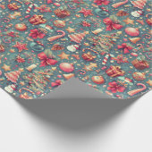 Pink Vintage Geschenkpapier (Ecke)