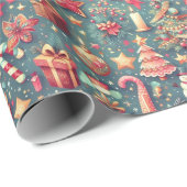 Pink Vintage Geschenkpapier (Rolleneckpunkt)