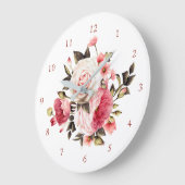 Pink Vintage Große Wanduhr (Winkel)