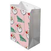 Pink Vintage Mittlere Geschenktüte (Rückseite Schrägansicht)