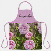 Pink Vintage Rose Roses Cabbage Vintage Apron Schürze (Vorderseite)