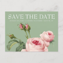 Pink Vintage Rose SAGE WEDD speichern Sie das Datu