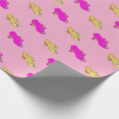 Pink Vintage Schuhe modisch Geschenkpapier (Ecke)