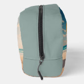 Pink Vintage Sportwagen Surfbrett Urlaub Waschbeutel (Rechts)