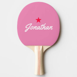 Pink Vintage Star Signatur Tischtennis Schläger