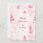Pink Vintage Weihnachten Pine Trees (Vorderseite)