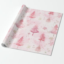 Pink Vintage Weihnachten Pine Trees